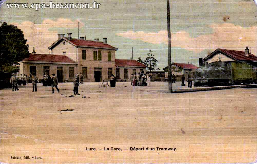 Lure. - La Gare. - Départ d'un Tramway.